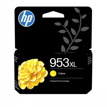 HP 953XL High Yield keltainen alkuperäinen tulostuskasetti, High, keltainen, pigmenttimuste, 18 ml, 1 kpl, yksittäispakkaus