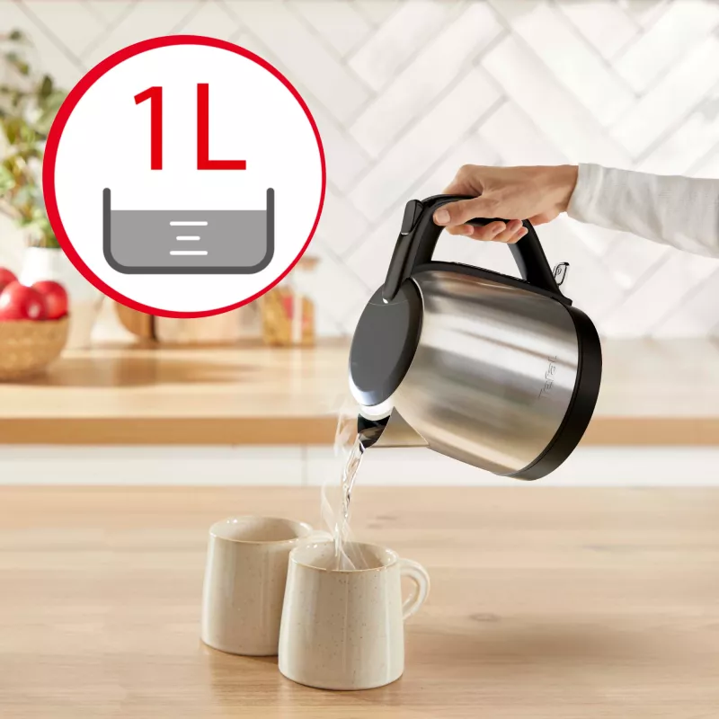 Tefal Subito Mini KO5S2DE0 vedenkeitin 1 l 2400 W musta, ruostumaton teräs