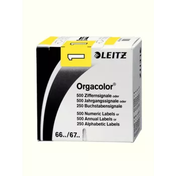 Leitz Orgacolor itseliimautuva tarra pyöristetty suorakaide keltainen