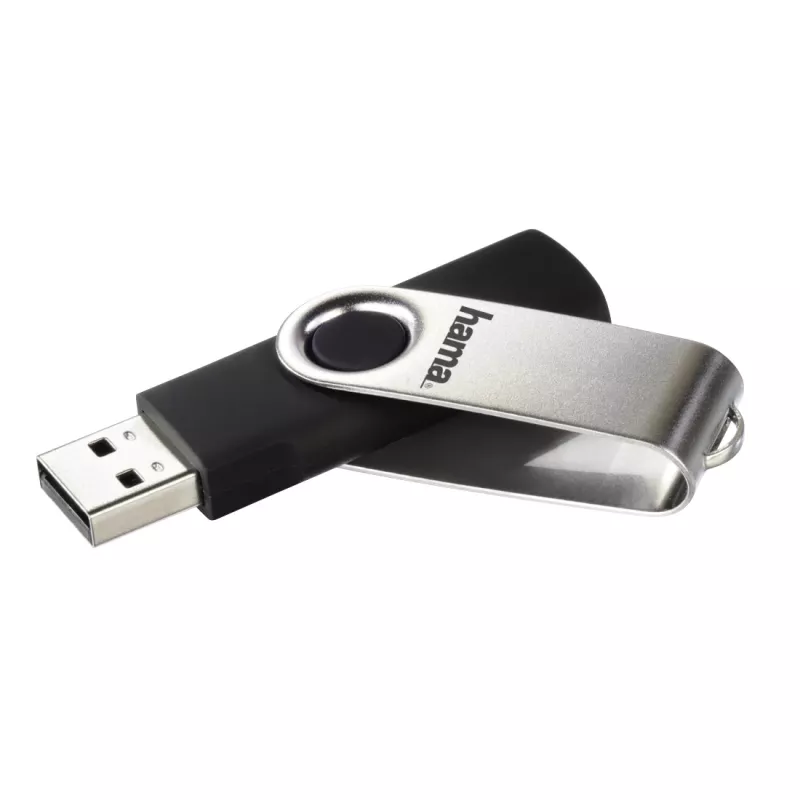 Hama 00181059 USB-muistitikku 8 GB USB Type-A 2.0 musta, hopea