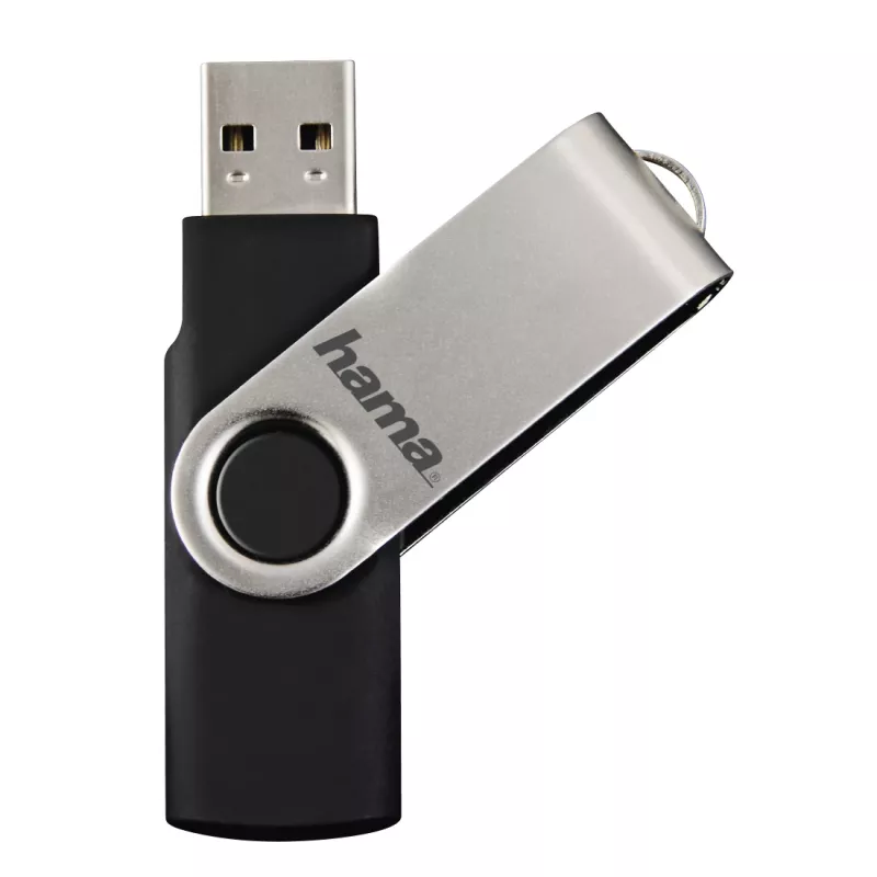 Hama 00181059 USB-muistitikku 8 GB USB Type-A 2.0 musta, hopea