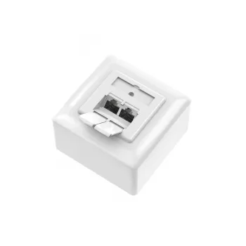 Hama 00300029 verkkopistorasia 2 x RJ-45 valkoinen