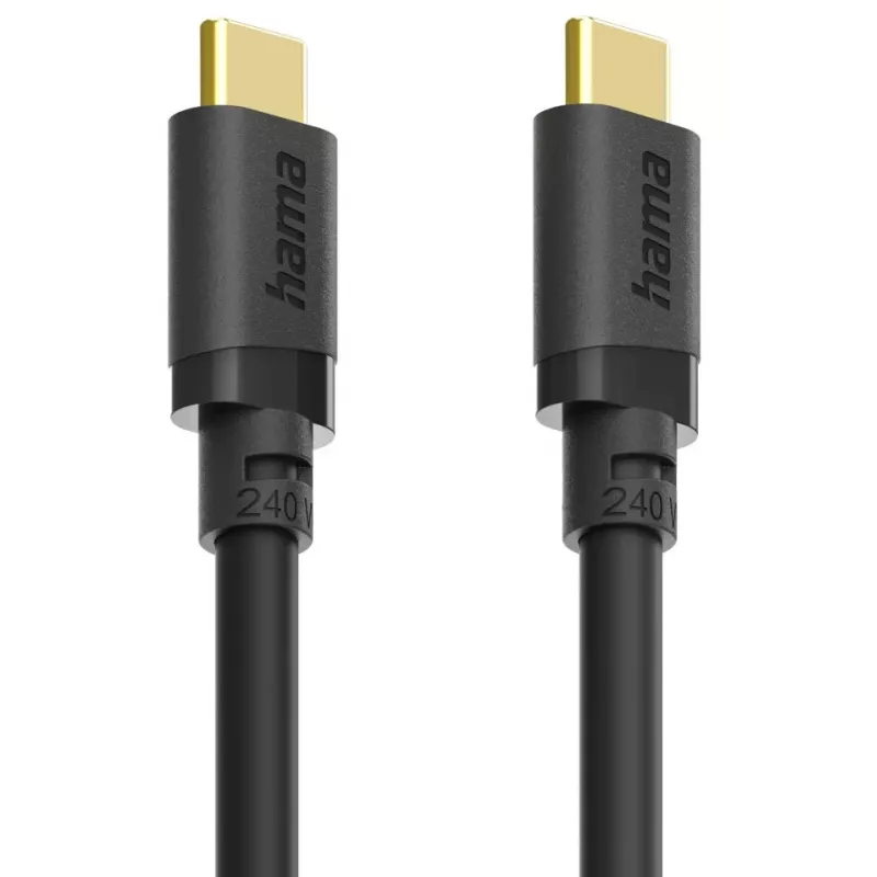 Hama 00202009 USB-kaapeli USB 3.2 Gen 1 (3.1 Gen 1) 1,5 m USB C 5 Gbit/s 240 W musta