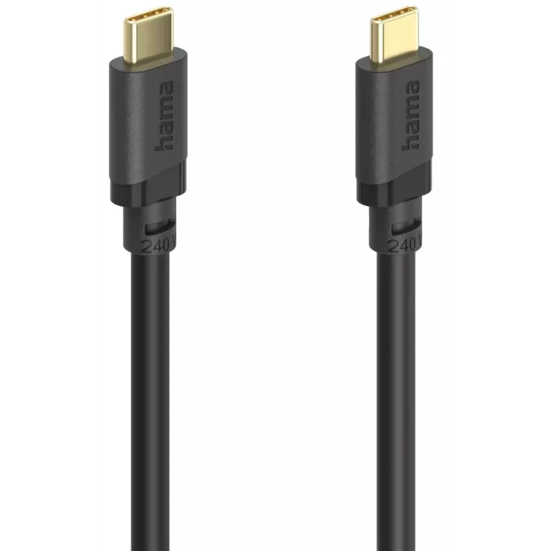 Hama 00202009 USB-kaapeli USB 3.2 Gen 1 (3.1 Gen 1) 1,5 m USB C 5 Gbit/s 240 W musta