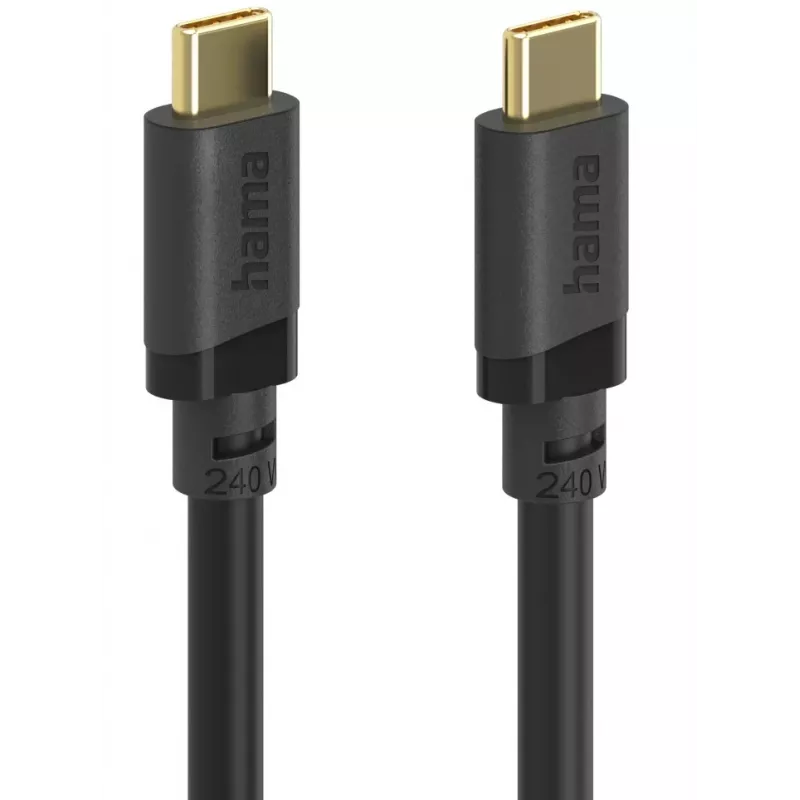 Hama 00202009 USB-kaapeli USB 3.2 Gen 1 (3.1 Gen 1) 1,5 m USB C 5 Gbit/s 240 W musta