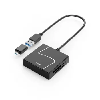 Hama 00200148 kortinlukija USB 3.2 Gen 1 (3.1 Gen 1) Type-A/Type-C musta