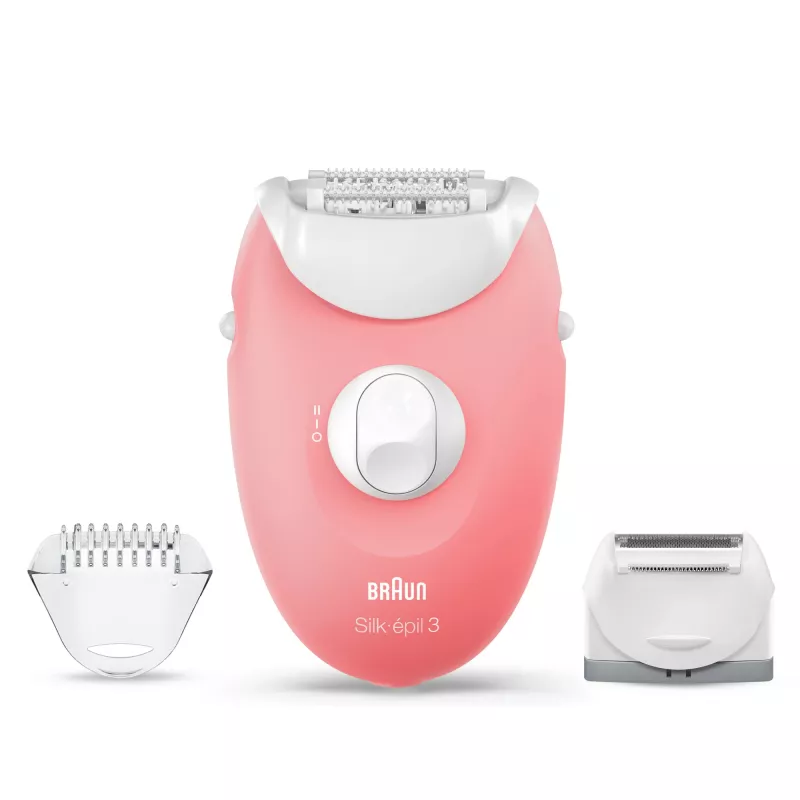 Braun Silk-epil 3-277 epilaattori, valkoinen/pinkki