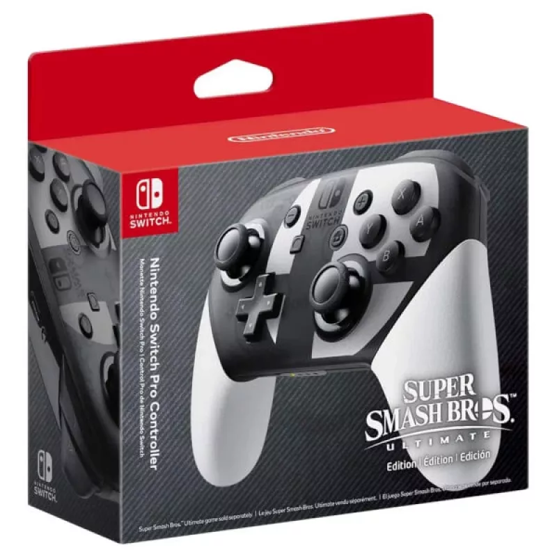 Nintendo Switch Pro ohjain Super Smash Bros. Ultimate Edition musta, harmaa, valkoinen Bluetooth-peliohjain analoginen / digitaalinen Nintendo Switch