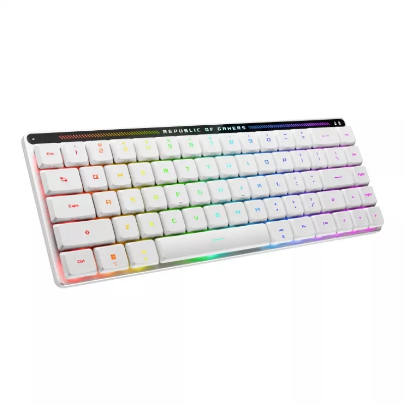 ASUS ROG Falchion RX Low Profile näppäimistö pelaaminen USB + HF Wireless + Bluetooth valkoinen
