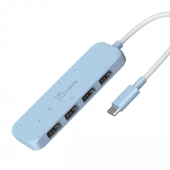 j5create ympäristöystävällinen USB-C–4-porttinen Type-A Gen 2 -keskitin