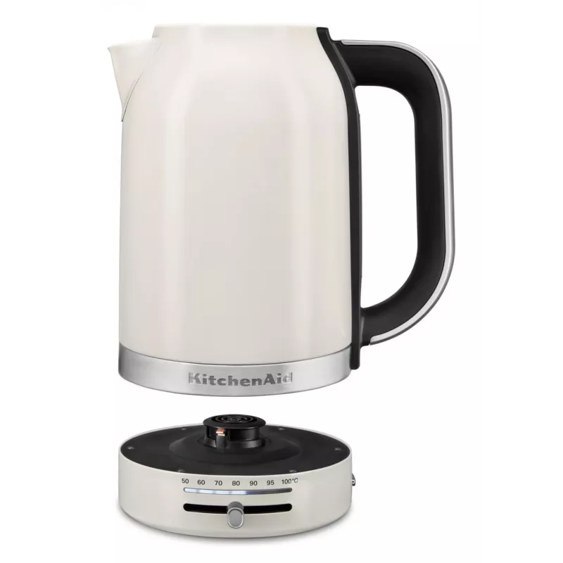KitchenAid 5KEK1701EPL vedenkeitin 1,7 l 2400 W musta, ruostumaton teräs, valkoinen