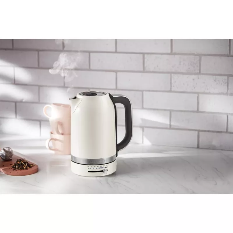 KitchenAid 5KEK1701EPL vedenkeitin 1,7 l 2400 W musta, ruostumaton teräs, valkoinen