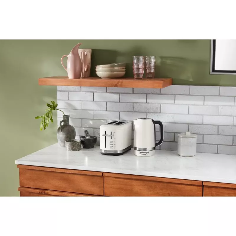 KitchenAid 5KEK1701EPL vedenkeitin 1,7 l 2400 W musta, ruostumaton teräs, valkoinen