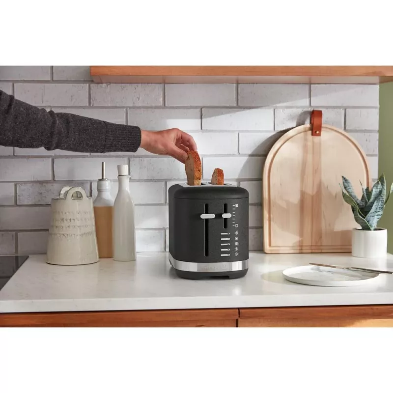 KitchenAid 859711684250 leivänpaahdin 7 2 viipaletta 980 W musta, ruostumaton teräs