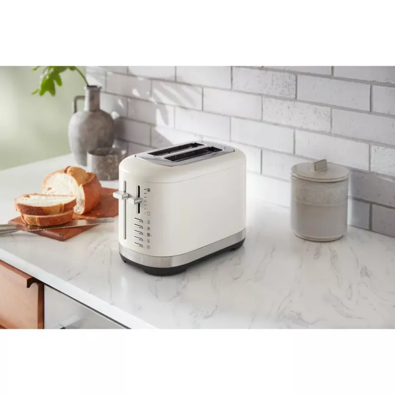 KitchenAid 859711684260 leivänpaahdin 7 2 viipaletta 980 W musta, ruostumaton teräs, valkoinen