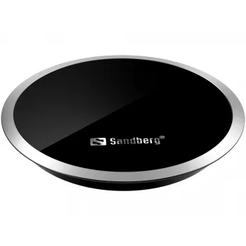 Sandberg langaton laturi pöytään 10W, sisäkäyttöön, USB, langaton lataus, 0,8 m, musta