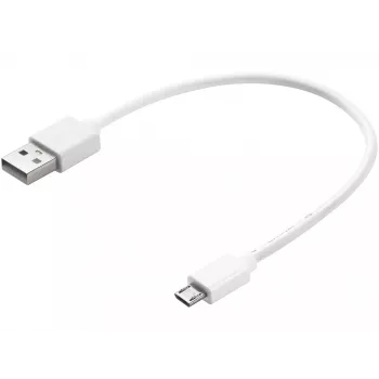 Sandberg MicroUSB sync/latauskaapeli 0,2 m, 0,2 m, USB A, Micro-USB B, USB 2.0, valkoinen