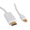 Sandberg MiniDP 1.2 > HDMI 4K 2m, 2 m, Mini DisplayPort, HDMI, uros, uros, valkoinen