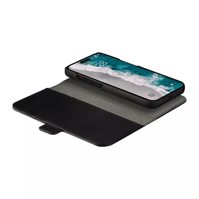 dbramante1928 Stockholm – iPhone 17e/16e/15/14/13 – musta, folio, Apple, iPhone 17e/16e/15/14/13, musta