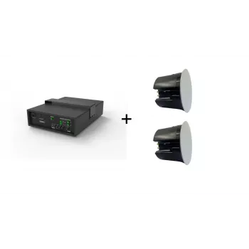 Vivolink Audiopack subwoofer 6.5 40W + 2 x Premium-kattokaiutinta (rajoitettu bundle-tarjous) musta johdollinen 110 W