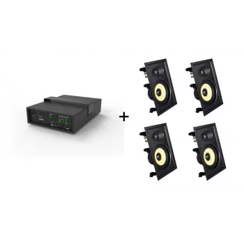 Vivolink Audiopack subwoofer + 4 x Premium-upotettavaa kaiutinta - (rajoitettu bundle-paketti-tarjous) musta johdollinen 110 W
