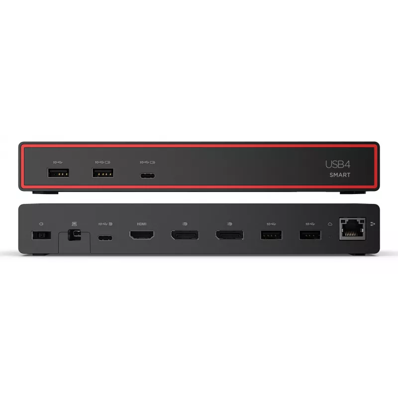 Lenovo ThinkPad USB4 Smart Dock 5500 135W virtalähteellä johdollinen musta