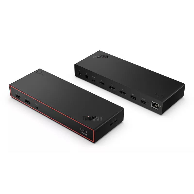 Lenovo ThinkPad USB4 Smart Dock 5500 135W sovittimella johdollinen musta