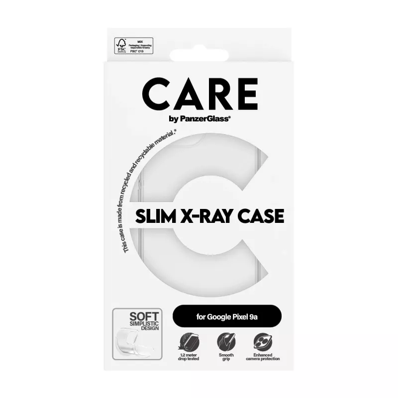 PanzerGlass CARE™ by ® X-Ray kotelo Google Pixel 9a, kansi, Google, Google - New Pixel 8a 5G, läpinäkyvä