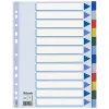 Esselte välilehdet PP A4 12 välilehteä, Blank-Tab-välilehdet, polyvinyylikloridi (PVC), monivärinen, A4, 2, 4, 6, 225 mm