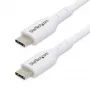 StarTech.com 1 m (3,3 ft) valkoinen USB-C-latauskaapeli 2 kpl:n pakkaus, USB-C-kaapeli, USB 2.0 Type-C kannettavan tietokoneen latauskaapeli, 60 W 3 A Power Delivery, TPE-päällyste, USB-C-tiedonsiirtokaapeli, M/M