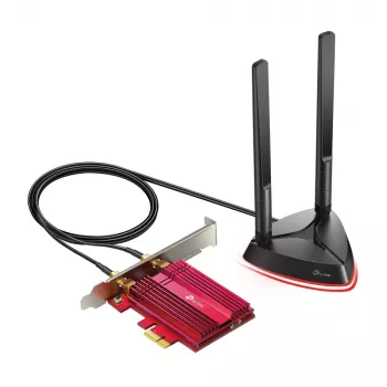 TP-Link AX3000 Wi-Fi 6 Bluetooth 5.0 PCIe-adapteri, sisäinen, langaton, PCI Express, WLAN / Bluetooth, 2402 Mbit/s, musta, punainen