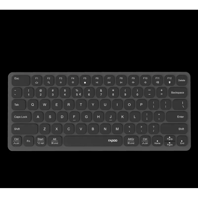 Rapoo UCK-6001 erittäin ohut näppäimistö 8-in-1 USB-C-monitoimisovittimella, QWERTZ