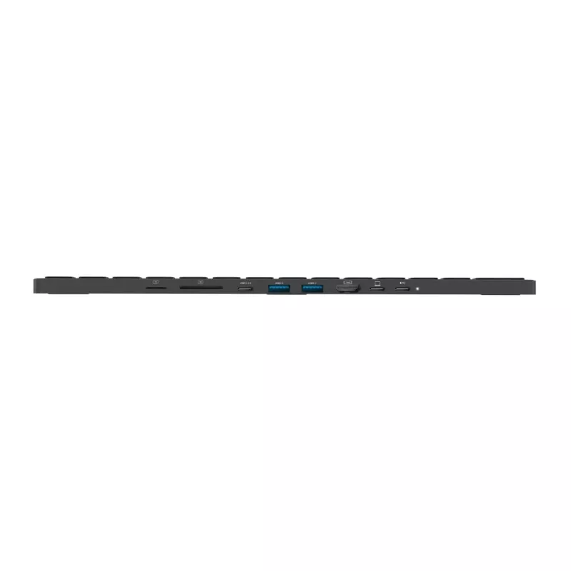 Rapoo UCK-6001 erittäin ohut näppäimistö 8-in-1 USB-C-monitoimisovittimella, QWERTZ