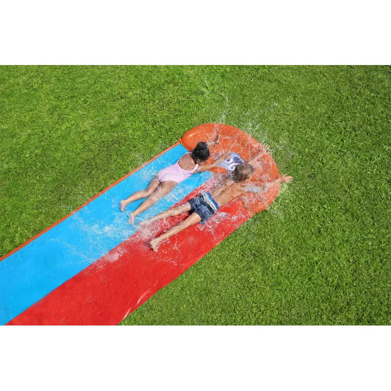 Bestway H2OGO! kaksinkertainen vesiliukumäki Tsunami Splash -rampilla 4,88 m