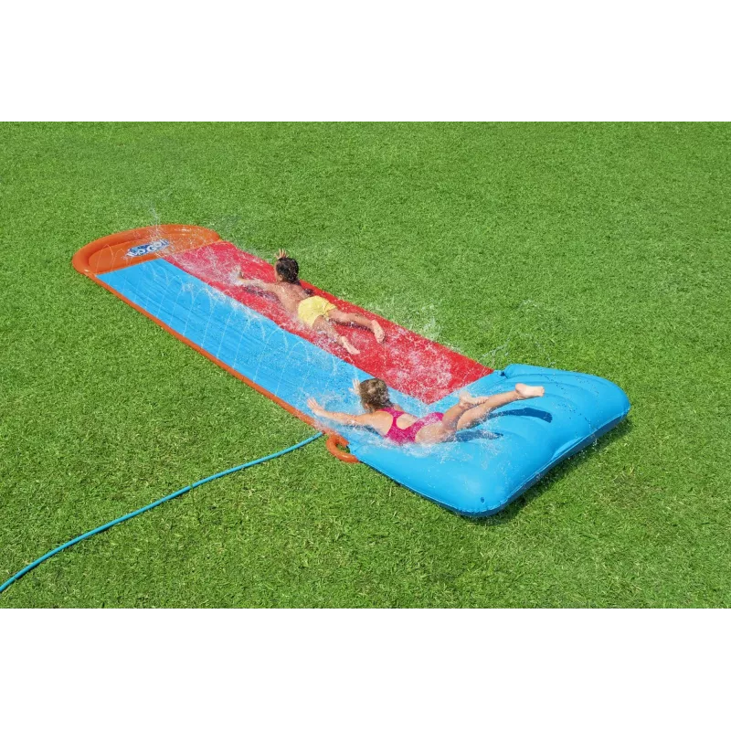 Bestway H2OGO! kaksinkertainen vesiliukumäki Tsunami Splash -rampilla 4,88 m