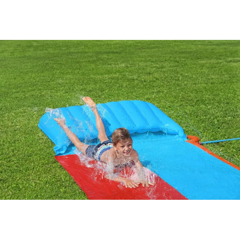 Bestway H2OGO! kaksinkertainen vesiliukumäki Tsunami Splash -rampilla 4,88 m