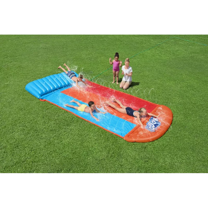 Bestway H2OGO! kolminkertainen liukumäki Tsunami Splash -rampilla 4,88 m