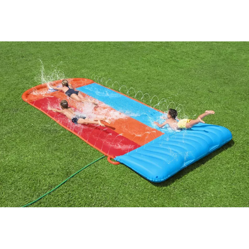 Bestway H2OGO! kolminkertainen liukumäki Tsunami Splash -rampilla 4,88 m
