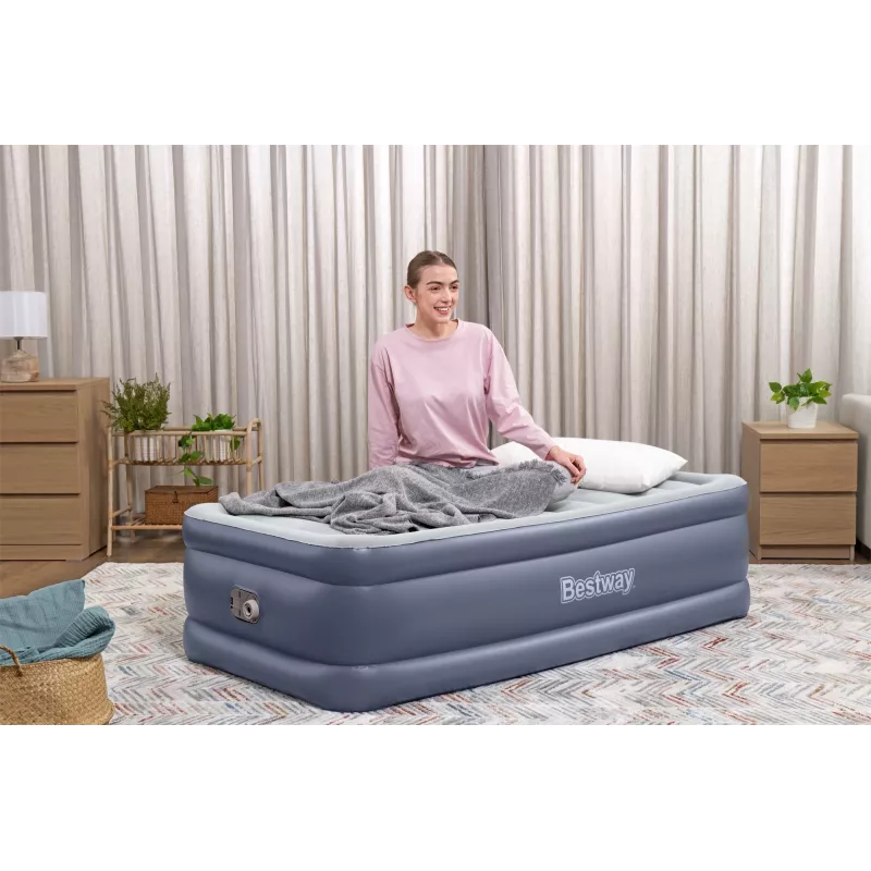 Bestway Tritech ilmapatja Twin integroidulla AC-pumpulla ja antimikrobisella pinnoitteella 1,91 m x 97 cm x 51 cm