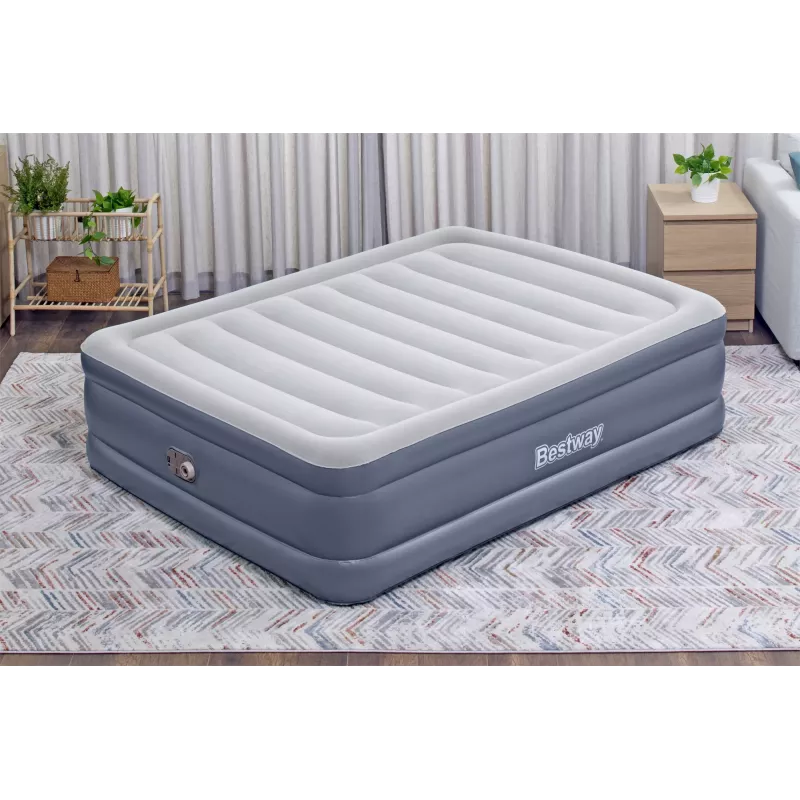 Bestway Tritech ilmapatja Queen integroidulla AC-pumpulla ja antimikrobisella pinnoitteella 2,03 m x 1,52 m x 51 cm