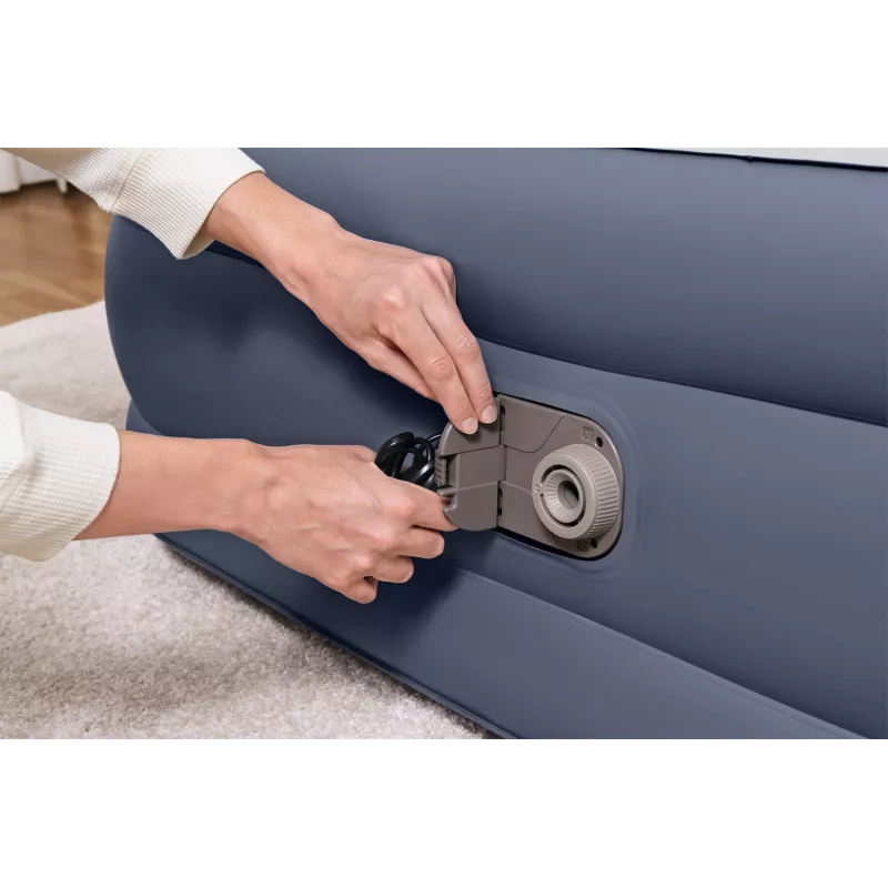 Bestway Tritech SleekFlow päätyilmapatja Queen integroidulla AC-pumpulla ja antimikrobisella pinnoitteella 2,26 m x 1,52 m x 84 cm