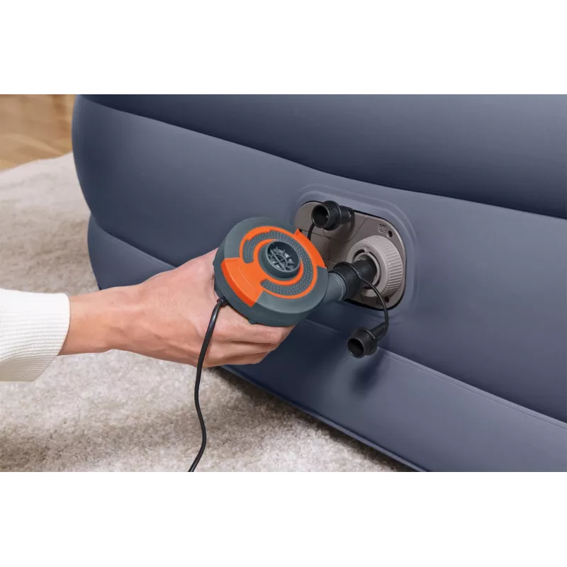 Bestway Tritech SleekFlow päätyilmapatja Queen integroidulla AC-pumpulla ja antimikrobisella pinnoitteella 2,26 m x 1,52 m x 84 cm