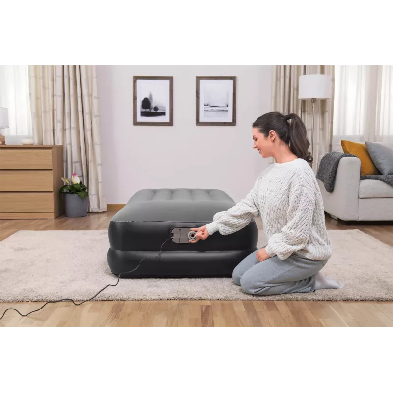 Bestway Tritech ilmapatja Twin integroidulla AC-pumpulla ja antimikrobisella pinnoitteella 1,91 m x 97 cm x 46 cm