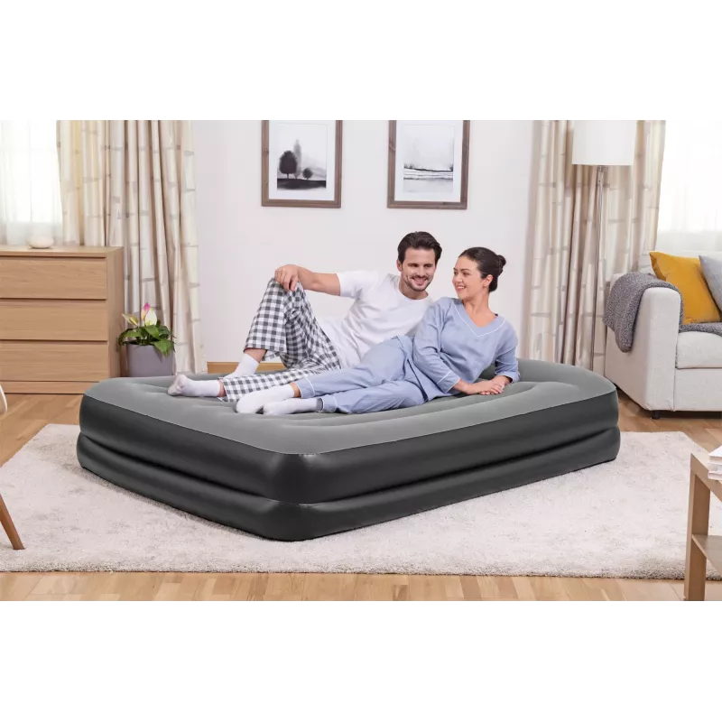 Bestway Tritech ilmapatja Queen integroidulla AC-pumpulla ja antimikrobisella pinnoitteella 2,03 m x 1,52 m x 46 cm