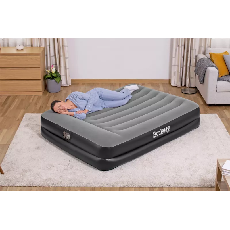 Bestway Tritech ilmapatja Queen integroidulla AC-pumpulla ja antimikrobisella pinnoitteella 2,03 m x 1,52 m x 46 cm