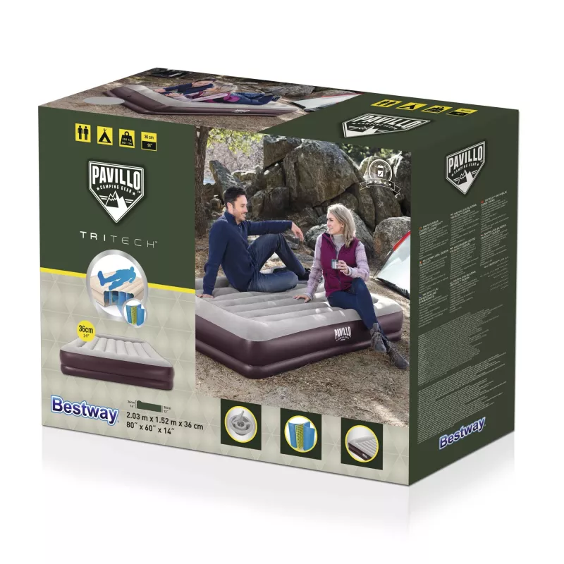 Bestway 67699 ilmapatja kaksospatja ruskea, harmaa unisex