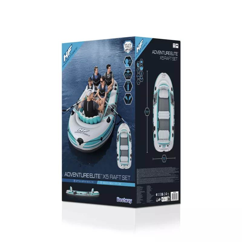 Bestway Hydro-Force Adventure Elite X5 ilmalla täytettävä raft-setti 3,64 m