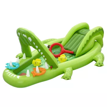 Bestway Later Gator ilmalla täytettävä vesileikkipaikka ja allas lapsille 2,34 m x 1,63 m x 87 cm
