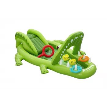Bestway Later Gator ilmalla täytettävä vesileikkipaikka ja allas lapsille 2,34 m x 1,63 m x 87 cm