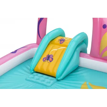 Bestway Butterfly Wonder lasten ilmalla täytettävä vesileikkipuisto ja allas 1,80 m x 1,80 m x 1,17 m